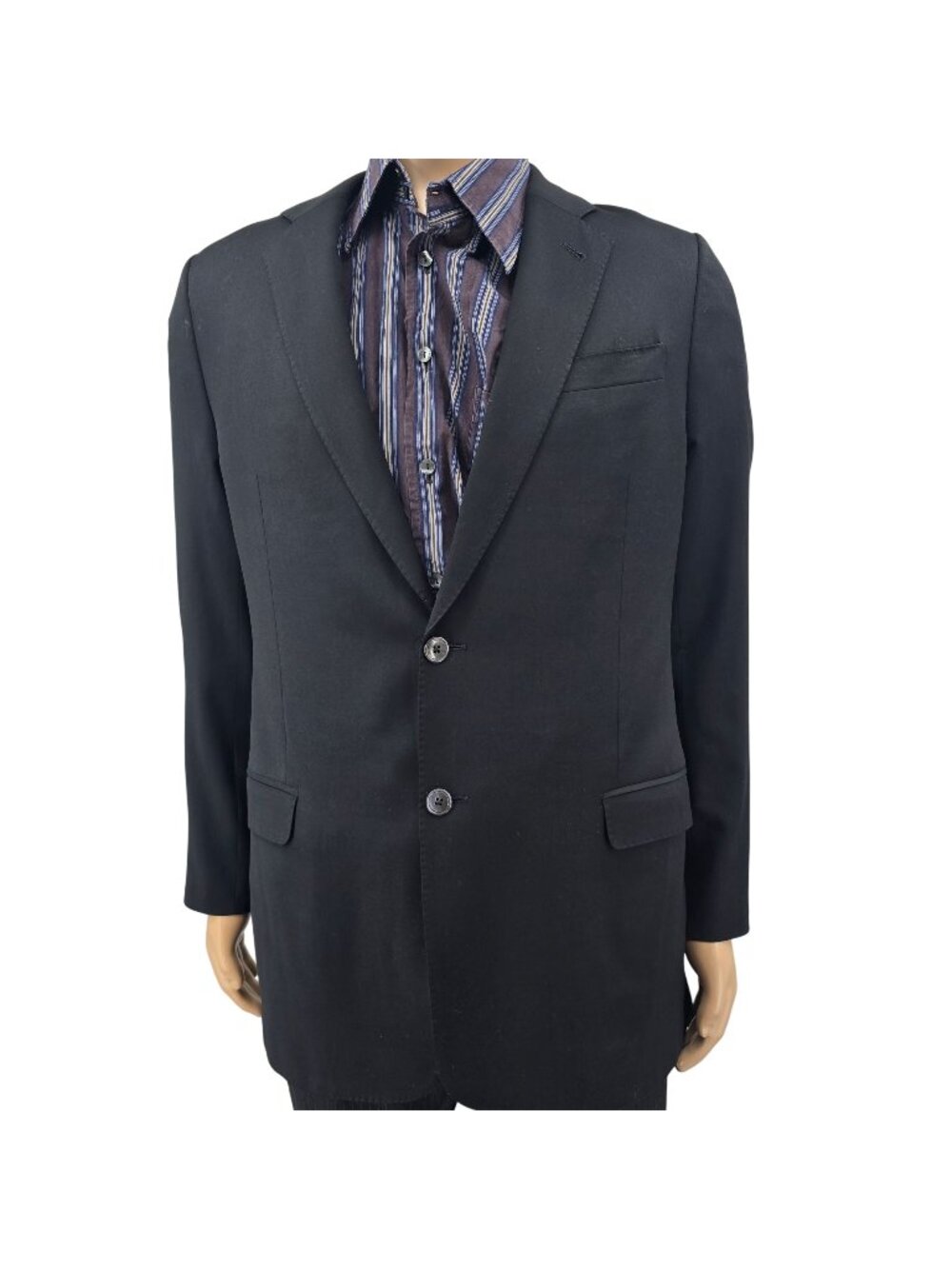 Armani Collezioni Black Wool/Cashmere Sports Coat, Men's 42L
